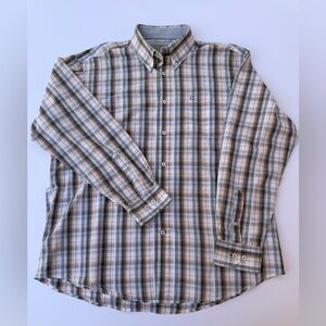 Men’s CANDA Brand 1925 Long Sleeve Plaid Shirt Size XL